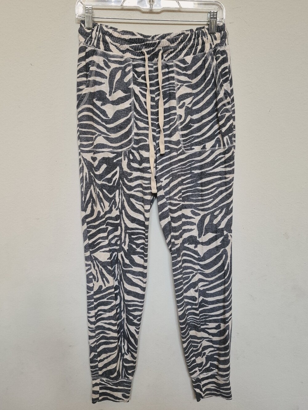 EXPRESS ONE ELEVEN Women's Black & White Zebra Print Jogger Pants Size S/P